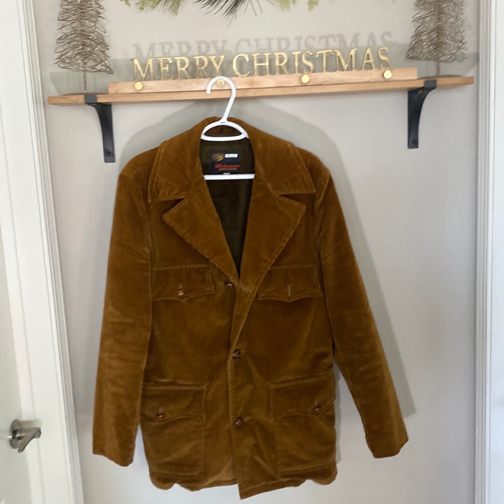 VINTAGE Richman Brothers faux fur lined corduroy jacket